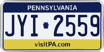 PA license plate JYI2559