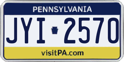 PA license plate JYI2570
