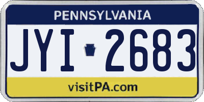 PA license plate JYI2683