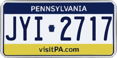 PA license plate JYI2717