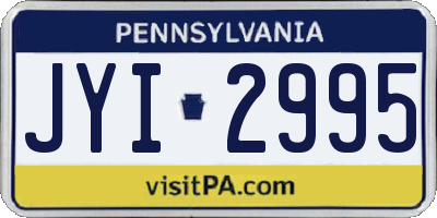 PA license plate JYI2995