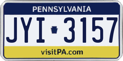 PA license plate JYI3157