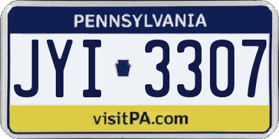 PA license plate JYI3307