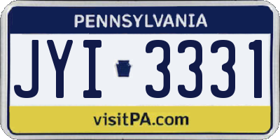 PA license plate JYI3331