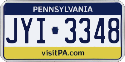 PA license plate JYI3348