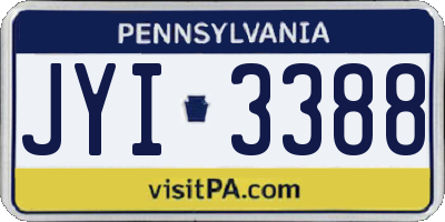 PA license plate JYI3388