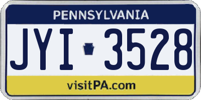 PA license plate JYI3528