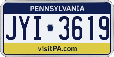 PA license plate JYI3619