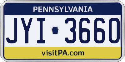 PA license plate JYI3660