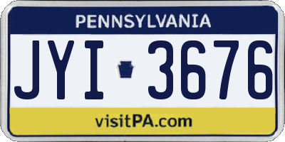 PA license plate JYI3676