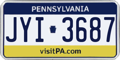 PA license plate JYI3687