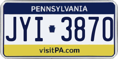 PA license plate JYI3870