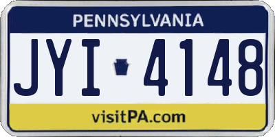PA license plate JYI4148