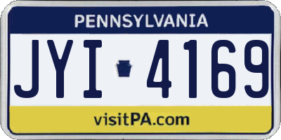 PA license plate JYI4169