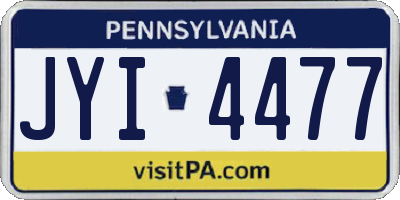 PA license plate JYI4477