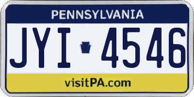 PA license plate JYI4546