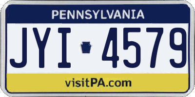 PA license plate JYI4579