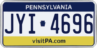PA license plate JYI4696
