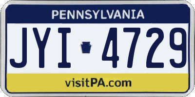 PA license plate JYI4729