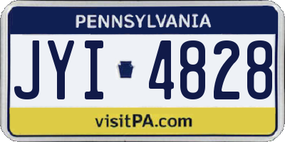 PA license plate JYI4828