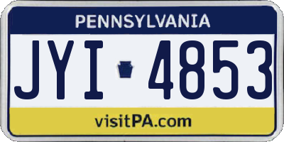 PA license plate JYI4853