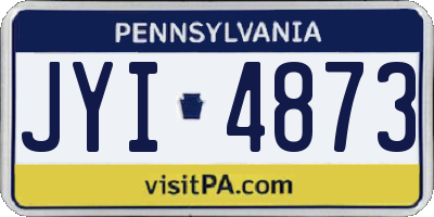 PA license plate JYI4873