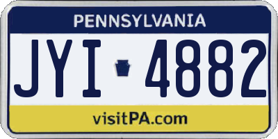 PA license plate JYI4882