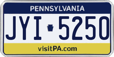 PA license plate JYI5250