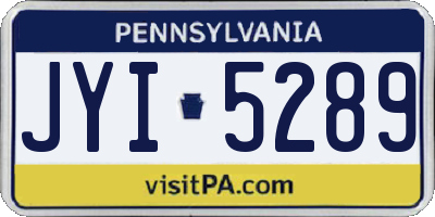 PA license plate JYI5289