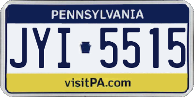 PA license plate JYI5515