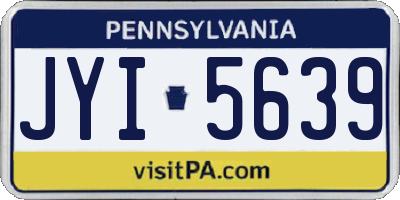 PA license plate JYI5639