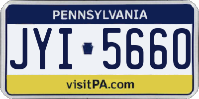 PA license plate JYI5660