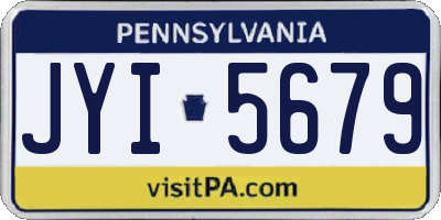 PA license plate JYI5679