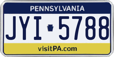 PA license plate JYI5788