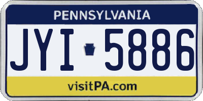 PA license plate JYI5886