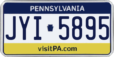 PA license plate JYI5895