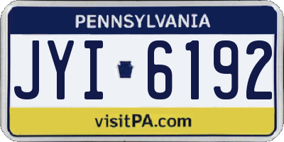 PA license plate JYI6192