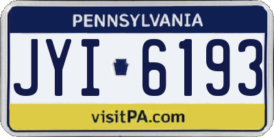 PA license plate JYI6193