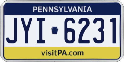 PA license plate JYI6231