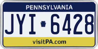 PA license plate JYI6428
