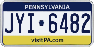 PA license plate JYI6482