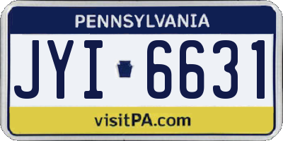 PA license plate JYI6631