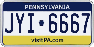PA license plate JYI6667
