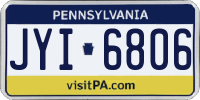 PA license plate JYI6806