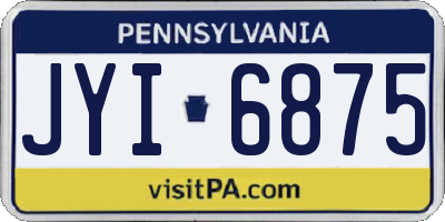 PA license plate JYI6875