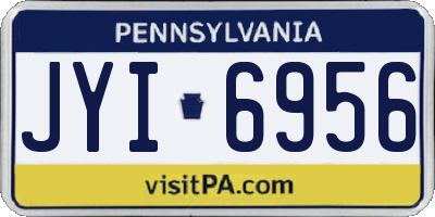 PA license plate JYI6956
