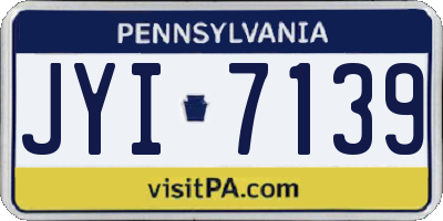 PA license plate JYI7139