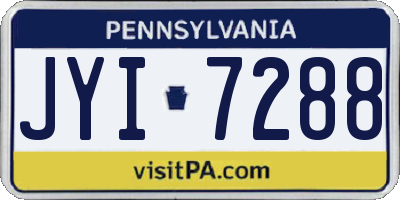 PA license plate JYI7288