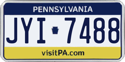 PA license plate JYI7488