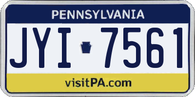PA license plate JYI7561